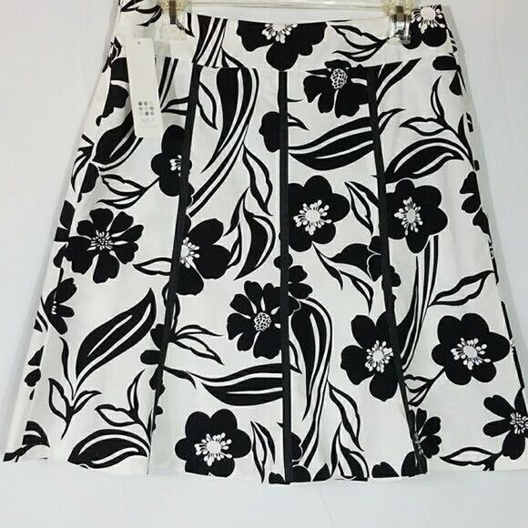 Apt. 9 Womens Career Skirt Lined Size 12 Petite Side Zip Cotton New - Picture 1 of 5